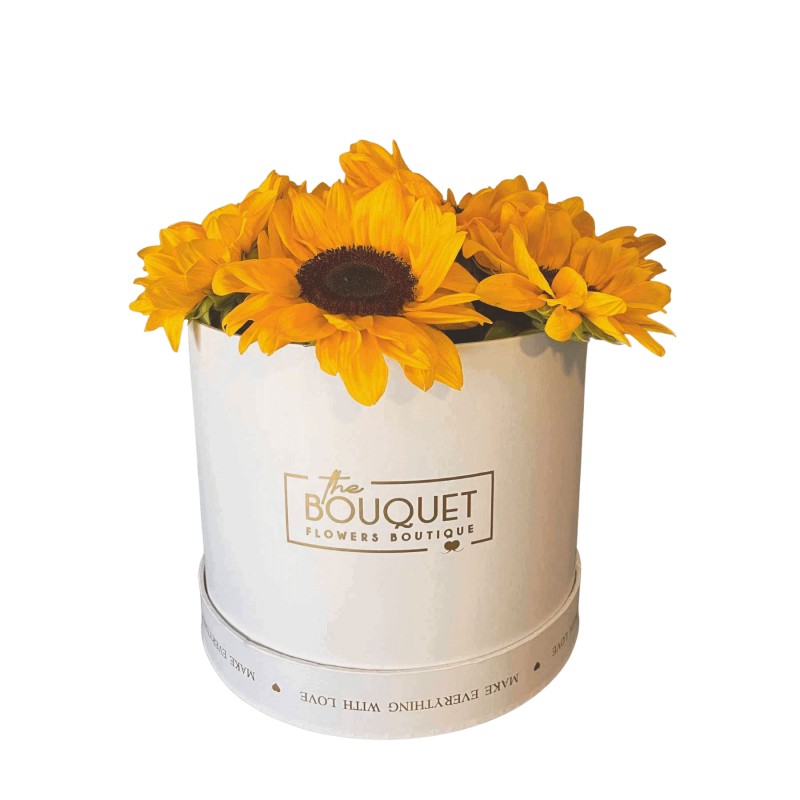 Caixa de Girassóis naturais