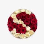 Rosas vermelhas com letra S