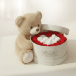 Caixa de Rosas com urso Peluche